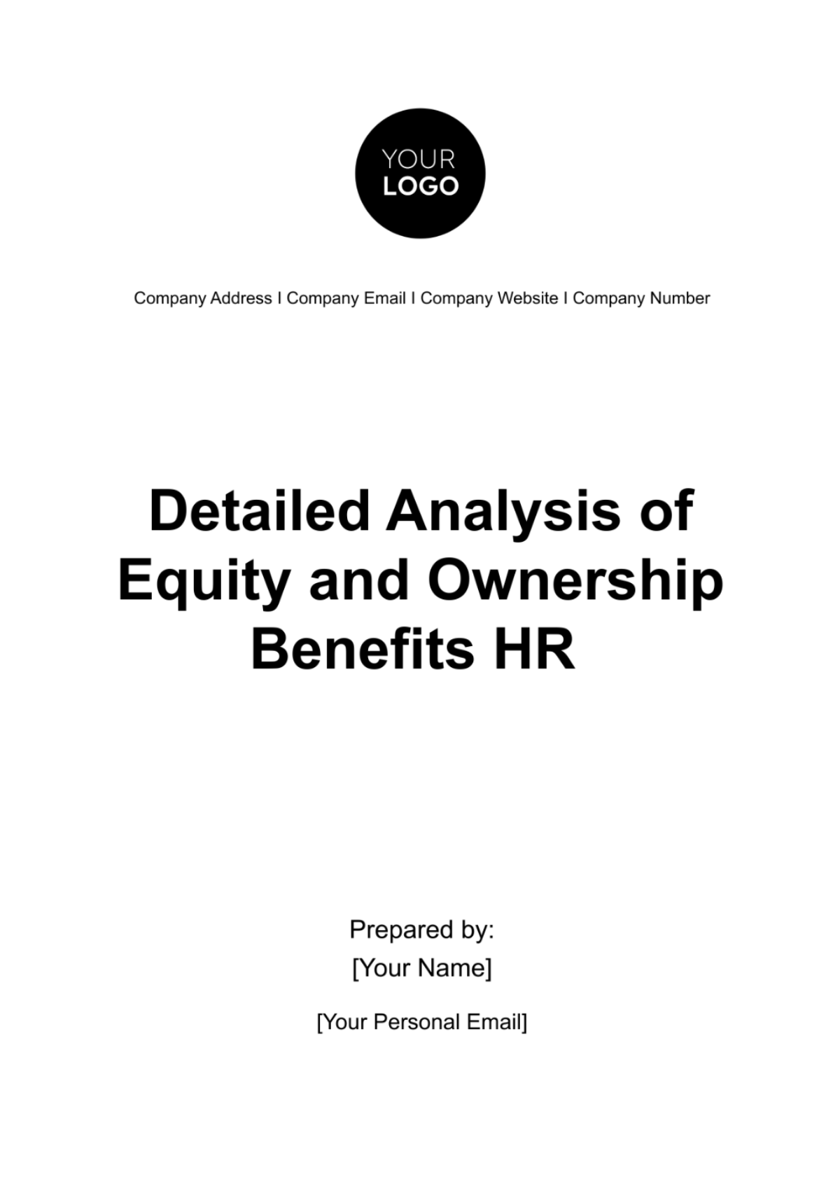 Free Detailed Analysis of Equity and Ownership Benefits HR Template