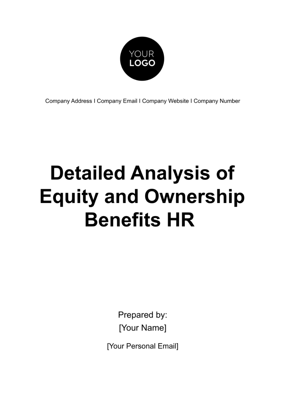 Detailed Analysis of Equity and Ownership Benefits HR Template - Edit Online & Download