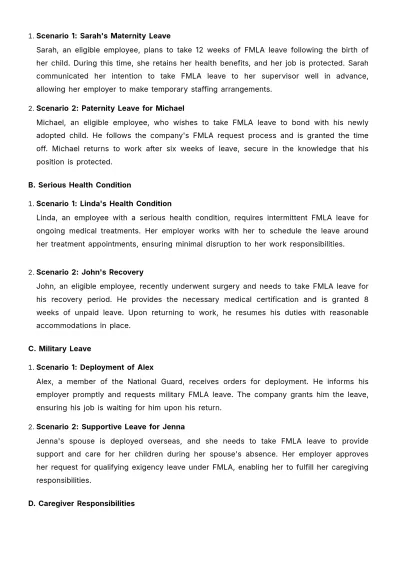Free Family and Medical Leave Act (FMLA) Benefits Guide HR Template to Edit Online