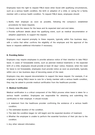 Free Family and Medical Leave Act (FMLA) Benefits Guide HR Template to Edit Online
