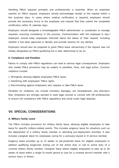 Free Family and Medical Leave Act (FMLA) Benefits Guide HR Template to Edit Online