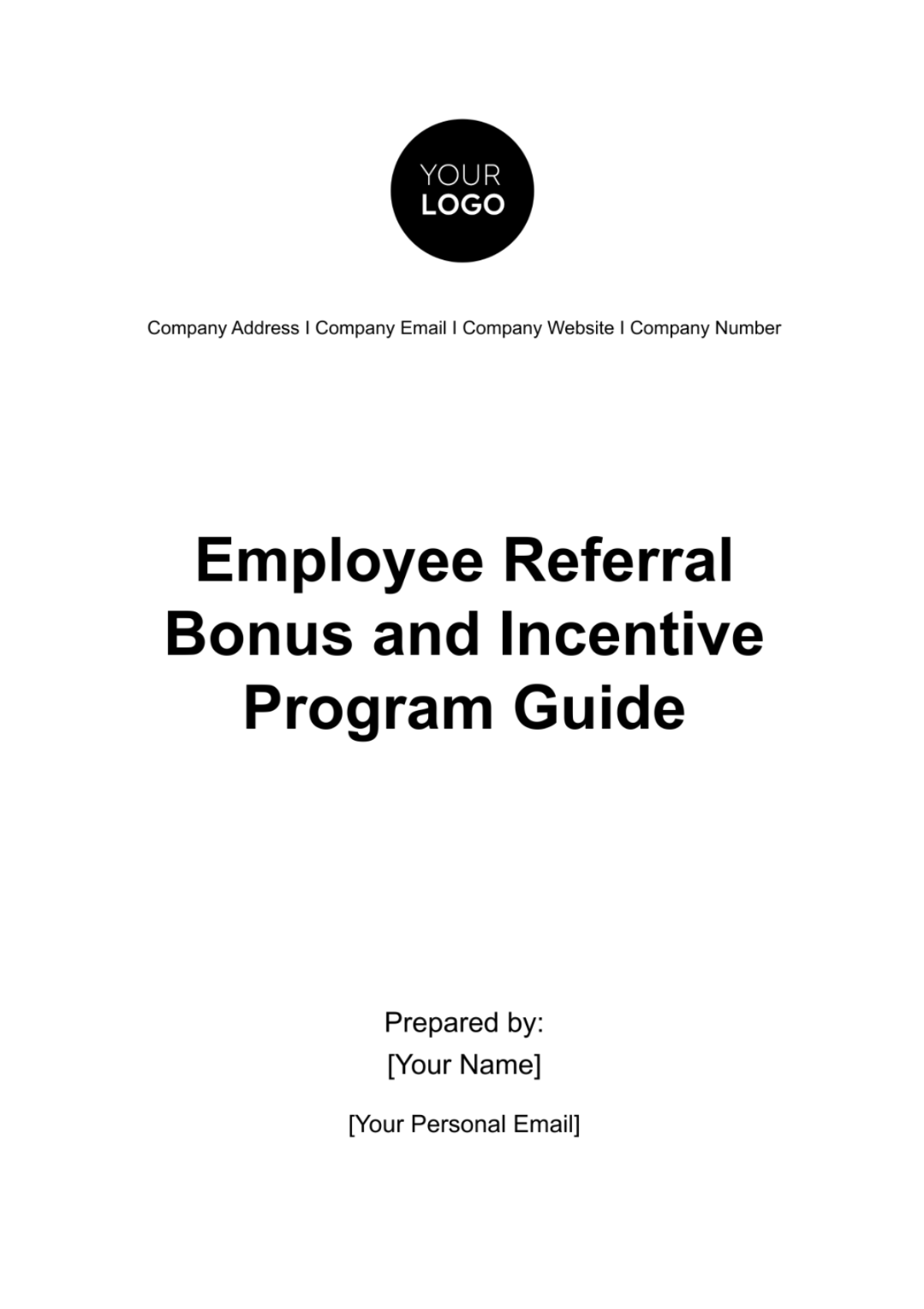 Free Employee Referral Bonus and Incentive Program Guide HR Template
