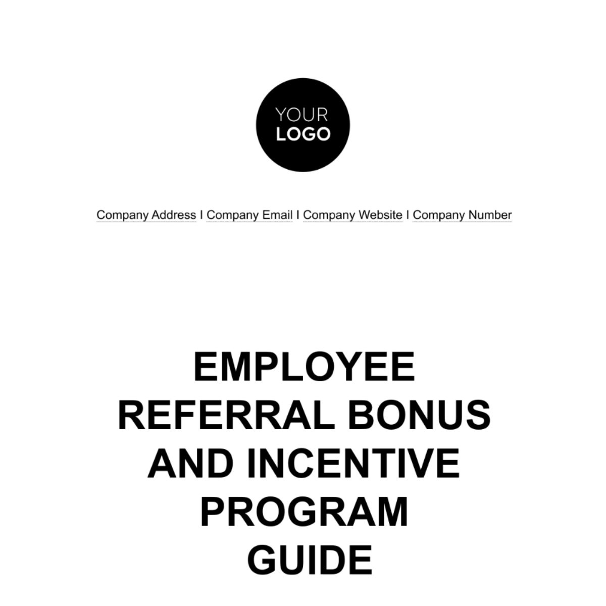 Employee Referral Bonus and Incentive Program Guide HR Template - Edit Online & Download