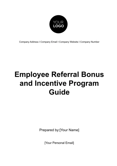 Free Employee Referral Bonus and Incentive Program Guide HR Template to Edit Online