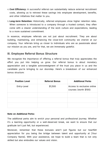 Free Employee Referral Bonus and Incentive Program Guide HR Template to Edit Online