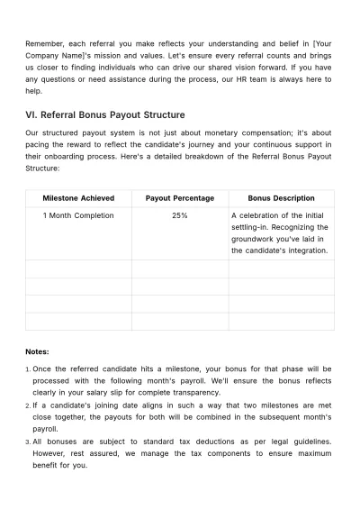 Free Employee Referral Bonus and Incentive Program Guide HR Template to Edit Online