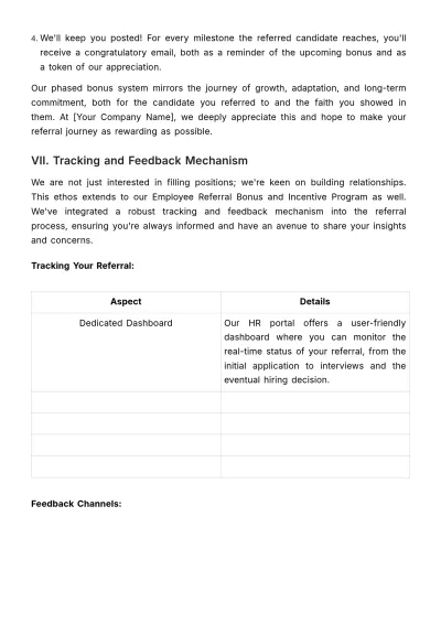 Free Employee Referral Bonus and Incentive Program Guide HR Template to Edit Online