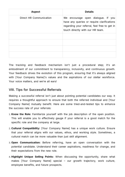 Free Employee Referral Bonus and Incentive Program Guide HR Template to Edit Online