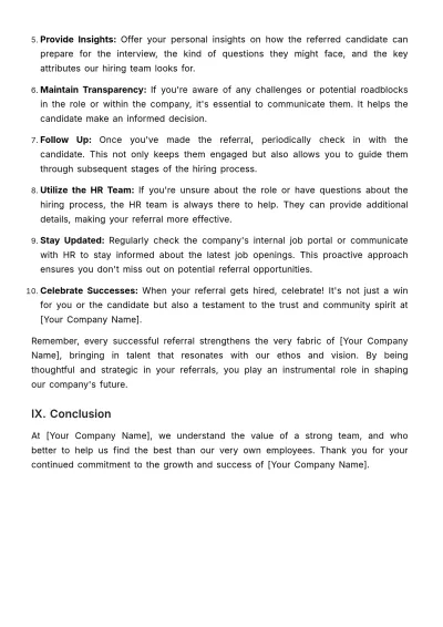 Free Employee Referral Bonus and Incentive Program Guide HR Template to Edit Online