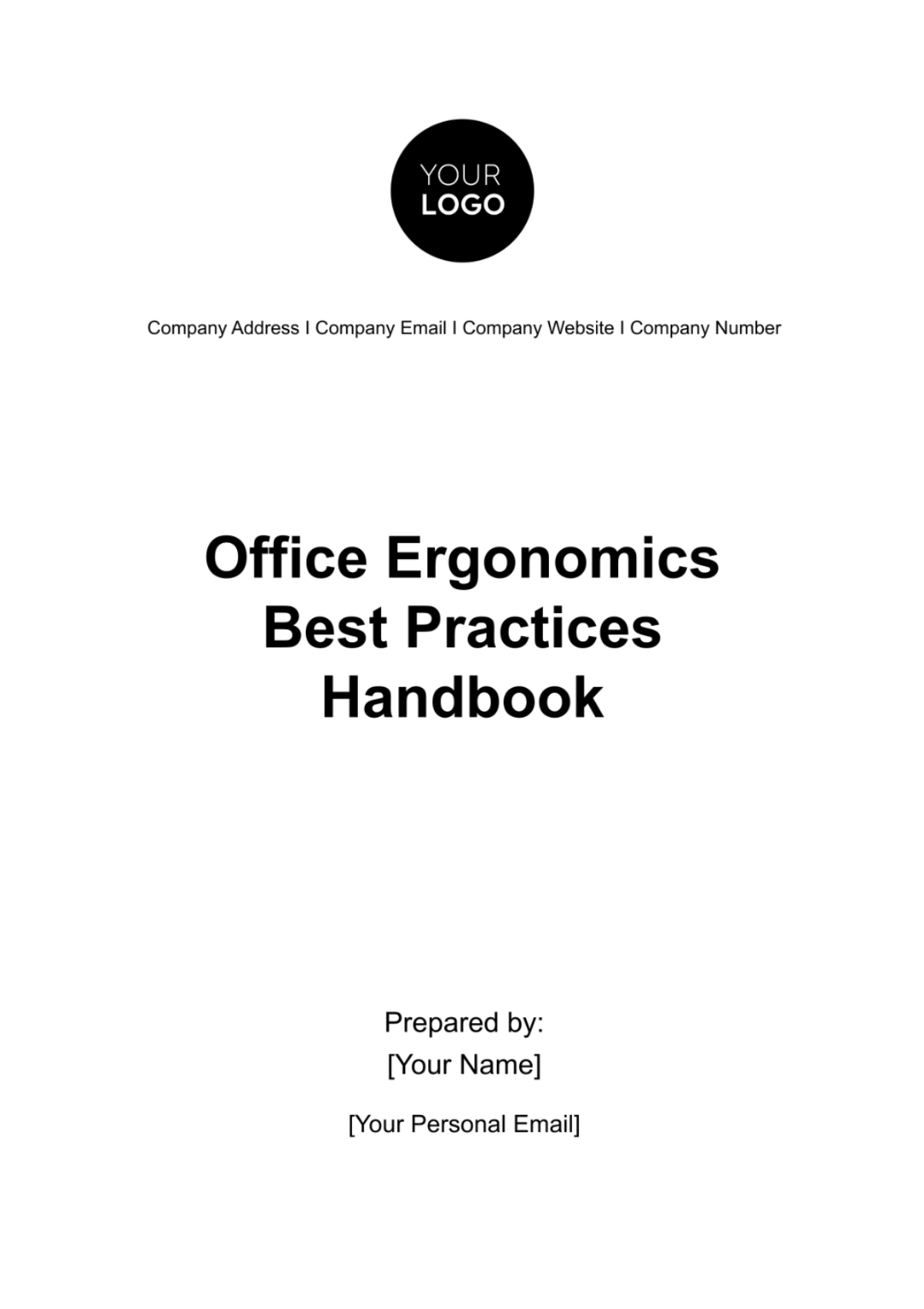 Free Office Ergonomics Best Practices Handbook HR Template