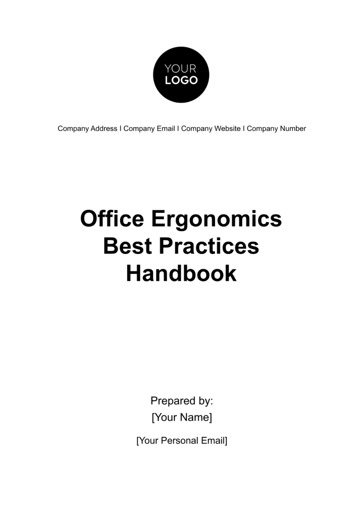 Office Ergonomics Best Practices Handbook HR Template - Edit Online & Download