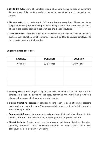 Free Office Ergonomics Best Practices Handbook HR Template to Edit Online