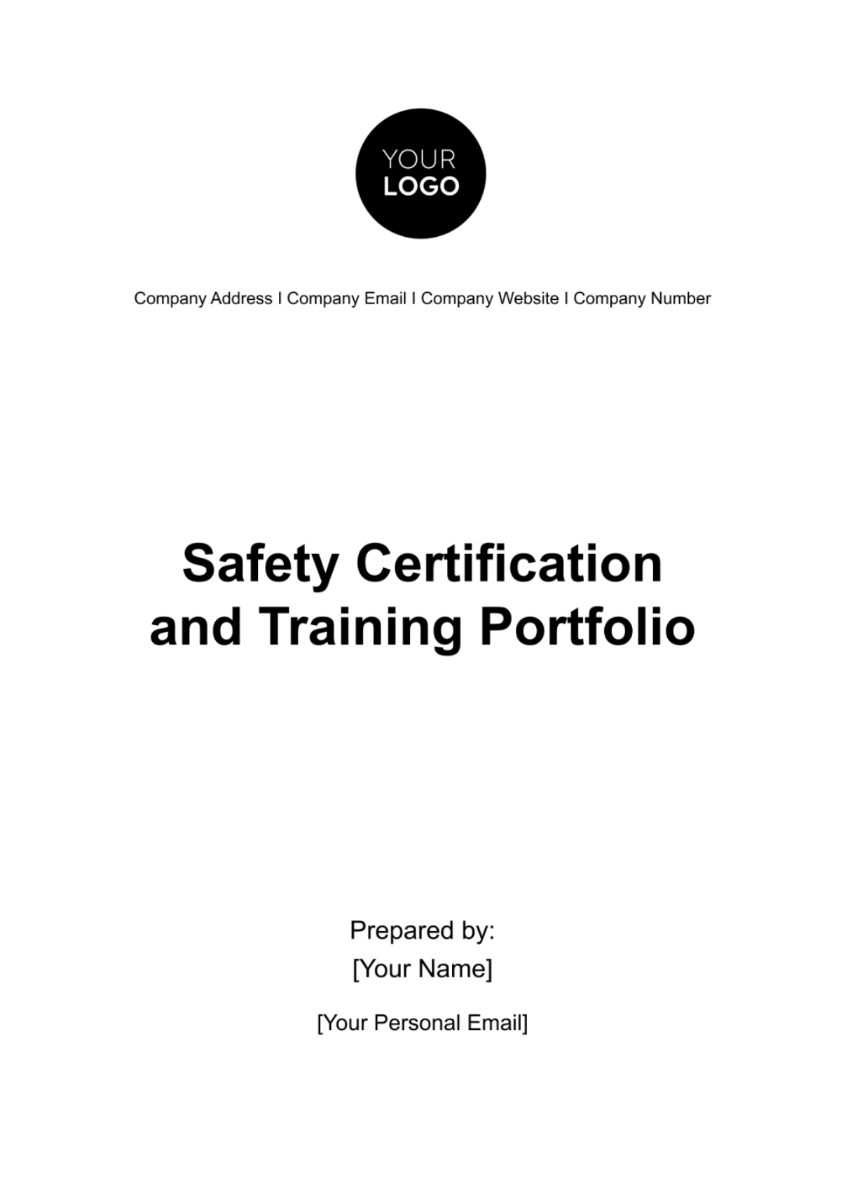 Safety Certification and Training Portfolio HR Template - Edit Online & Download