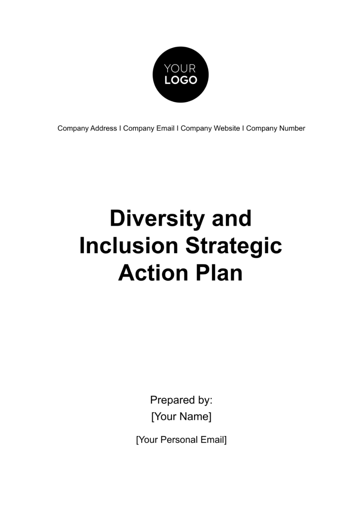 Diversity and Inclusion Strategic Action Plan HR Template