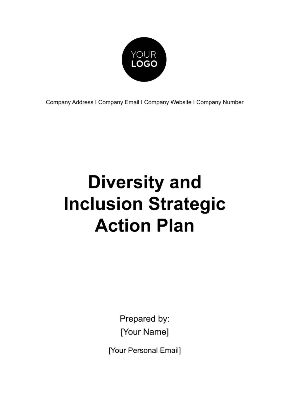 Diversity and Inclusion Strategic Action Plan HR Template - Edit Online & Download