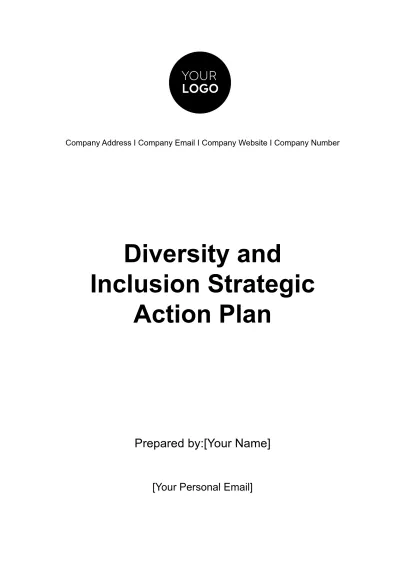 Free Diversity and Inclusion Strategic Action Plan HR Template to Edit Online