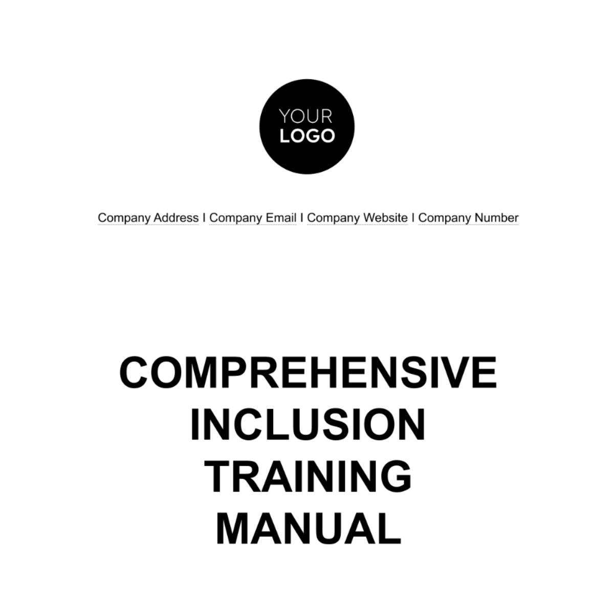 Comprehensive Inclusion Training Manual HR Template - Edit Online & Download