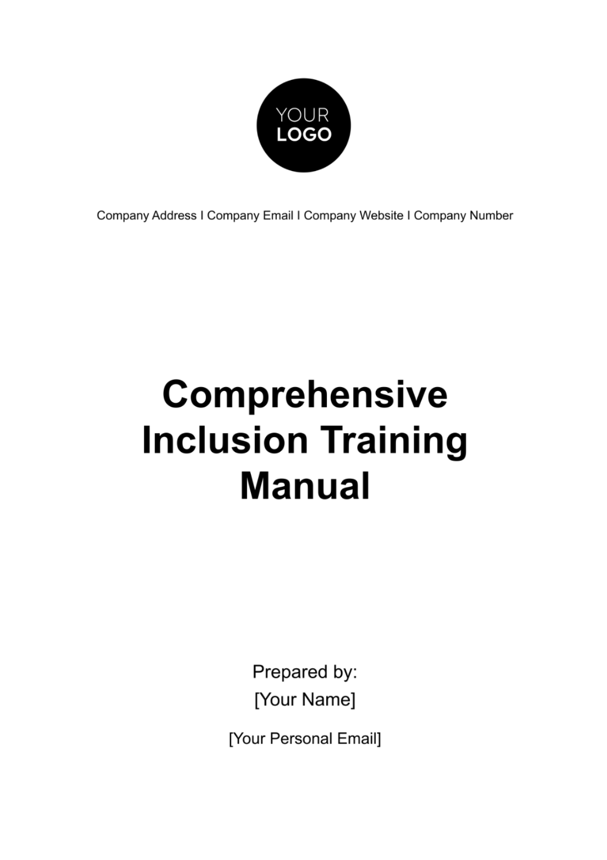 Comprehensive Inclusion Training Manual HR Template - Edit Online & Download