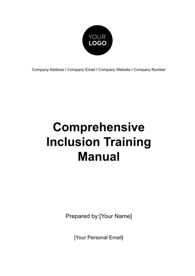 Free Comprehensive Inclusion Training Manual HR Template to Edit Online