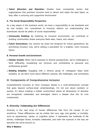 Free Comprehensive Inclusion Training Manual HR Template to Edit Online
