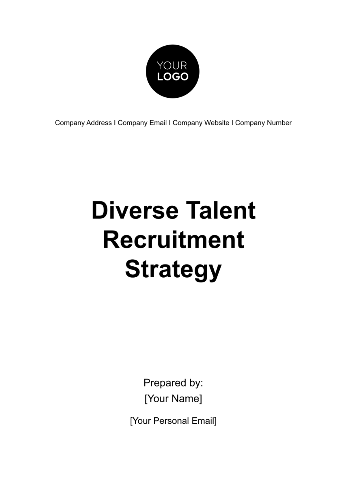 Diverse Talent Recruitment Strategy HR Template - Edit Online & Download