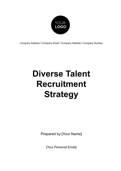 Free Diverse Talent Recruitment Strategy HR Template to Edit Online
