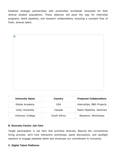 Free Diverse Talent Recruitment Strategy HR Template to Edit Online