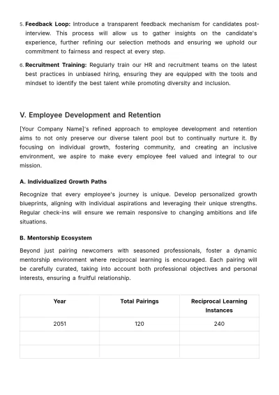 Free Diverse Talent Recruitment Strategy HR Template to Edit Online