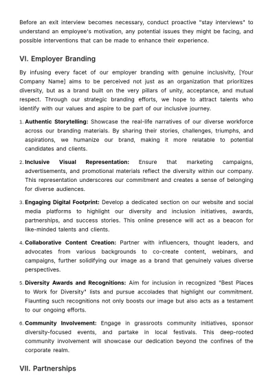 Free Diverse Talent Recruitment Strategy HR Template to Edit Online
