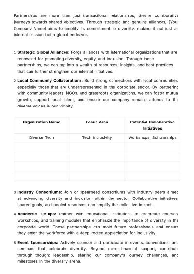 Free Diverse Talent Recruitment Strategy HR Template to Edit Online