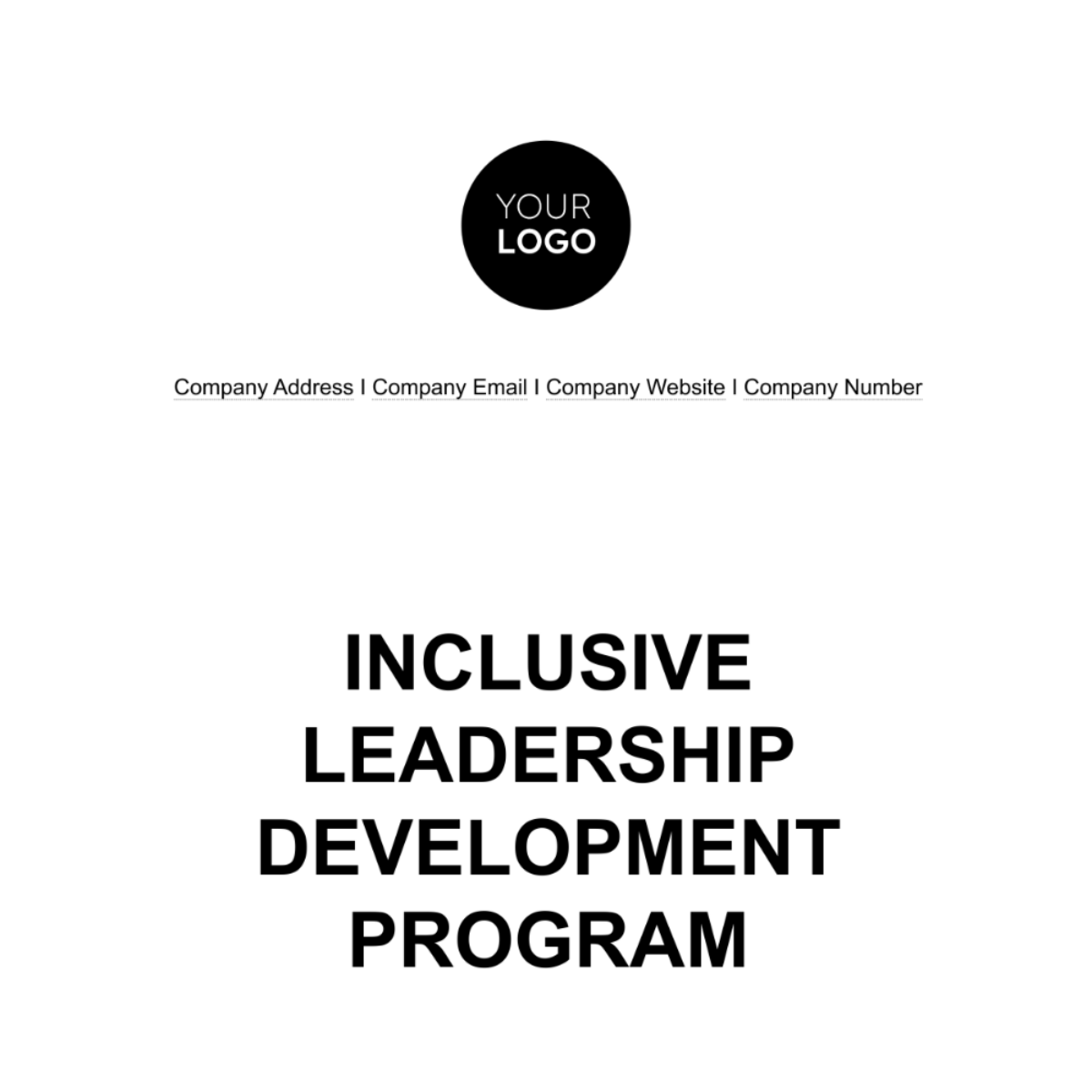 Inclusive Leadership Development Program HR Template - Edit Online & Download