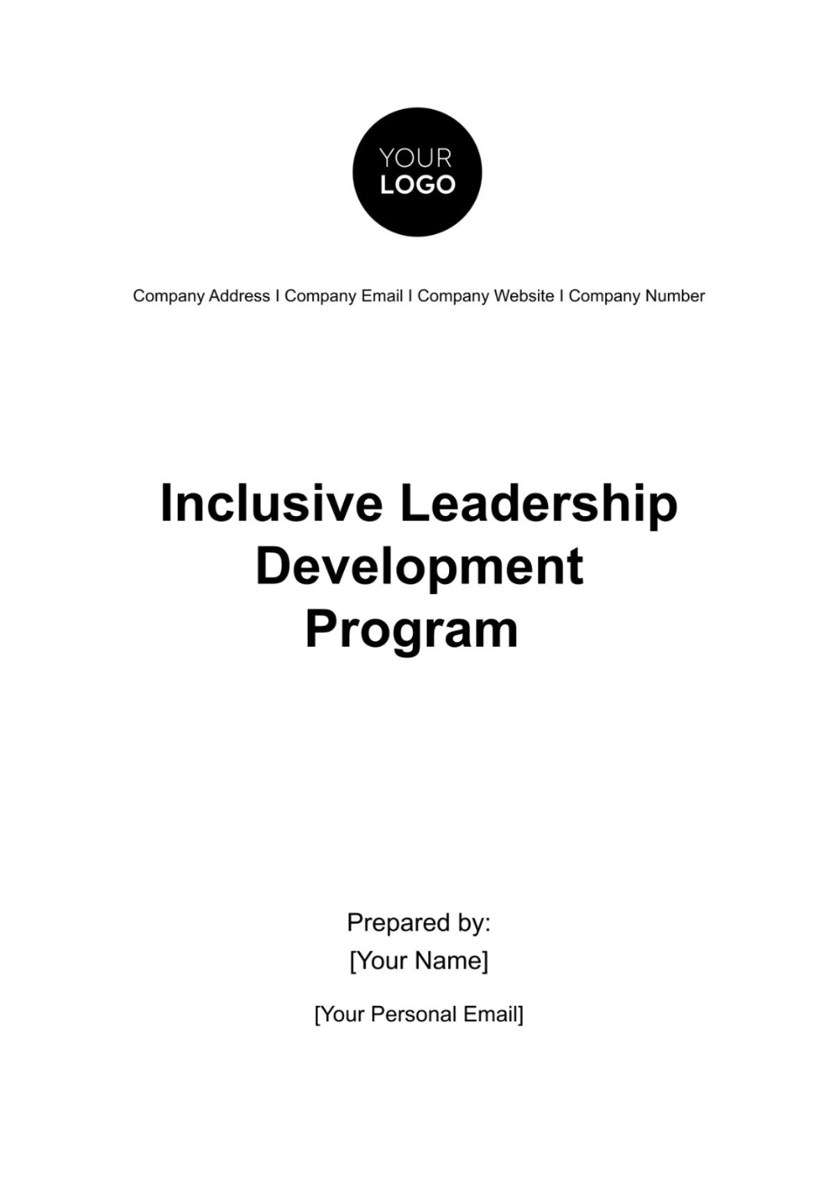 Inclusive Leadership Development Program HR Template - Edit Online & Download