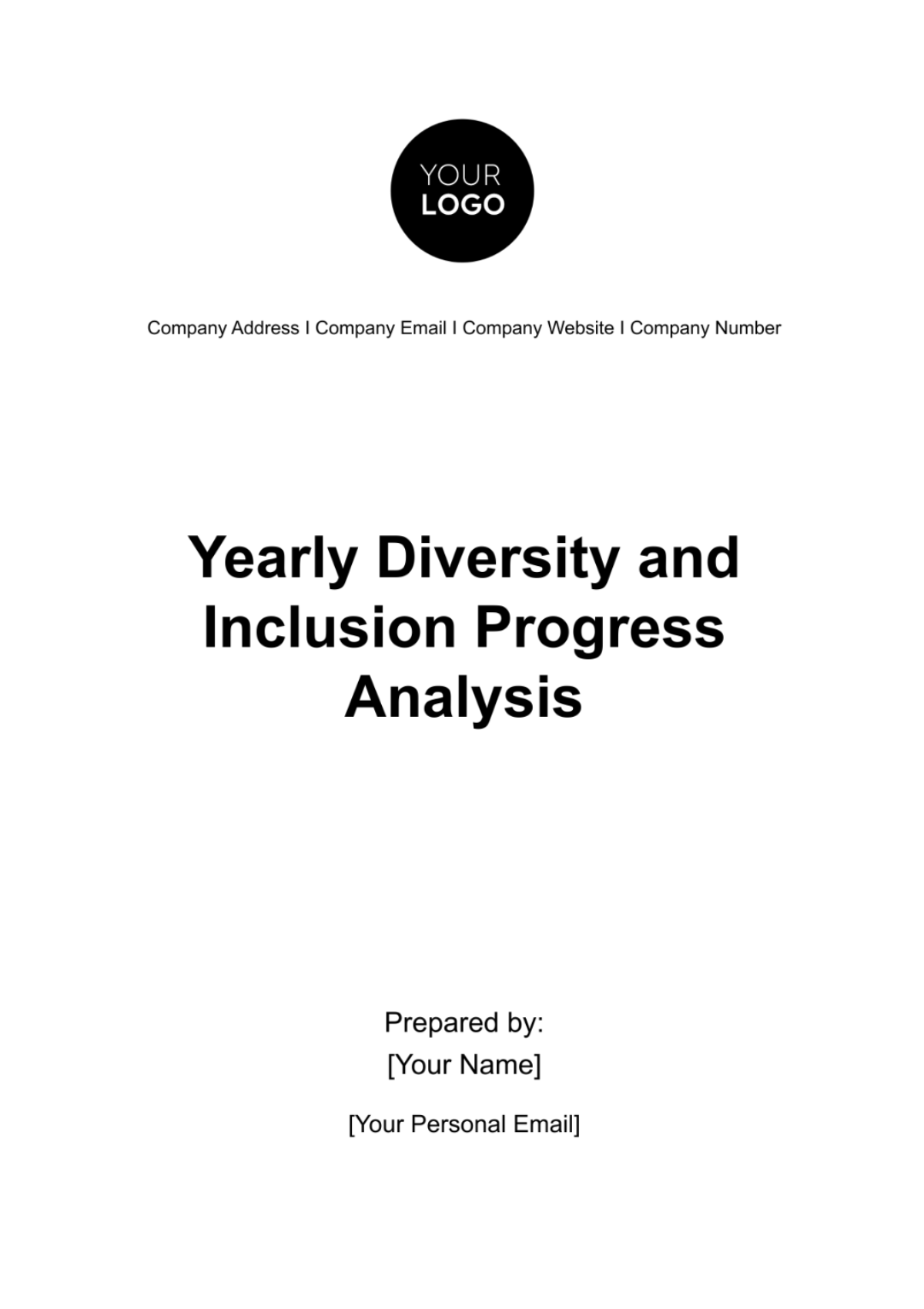 Free Yearly Diversity and Inclusion Progress Analysis HR Template
