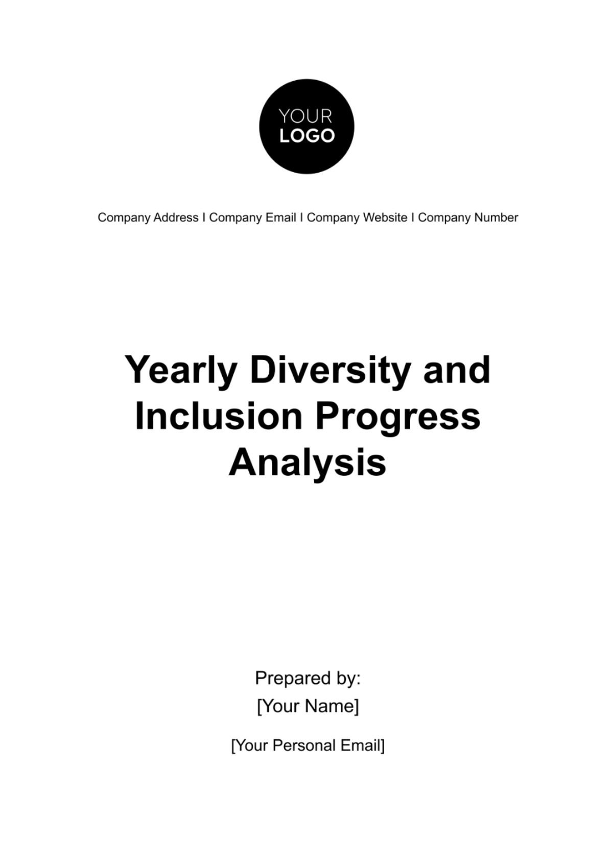 Yearly Diversity and Inclusion Progress Analysis HR Template - Edit Online & Download