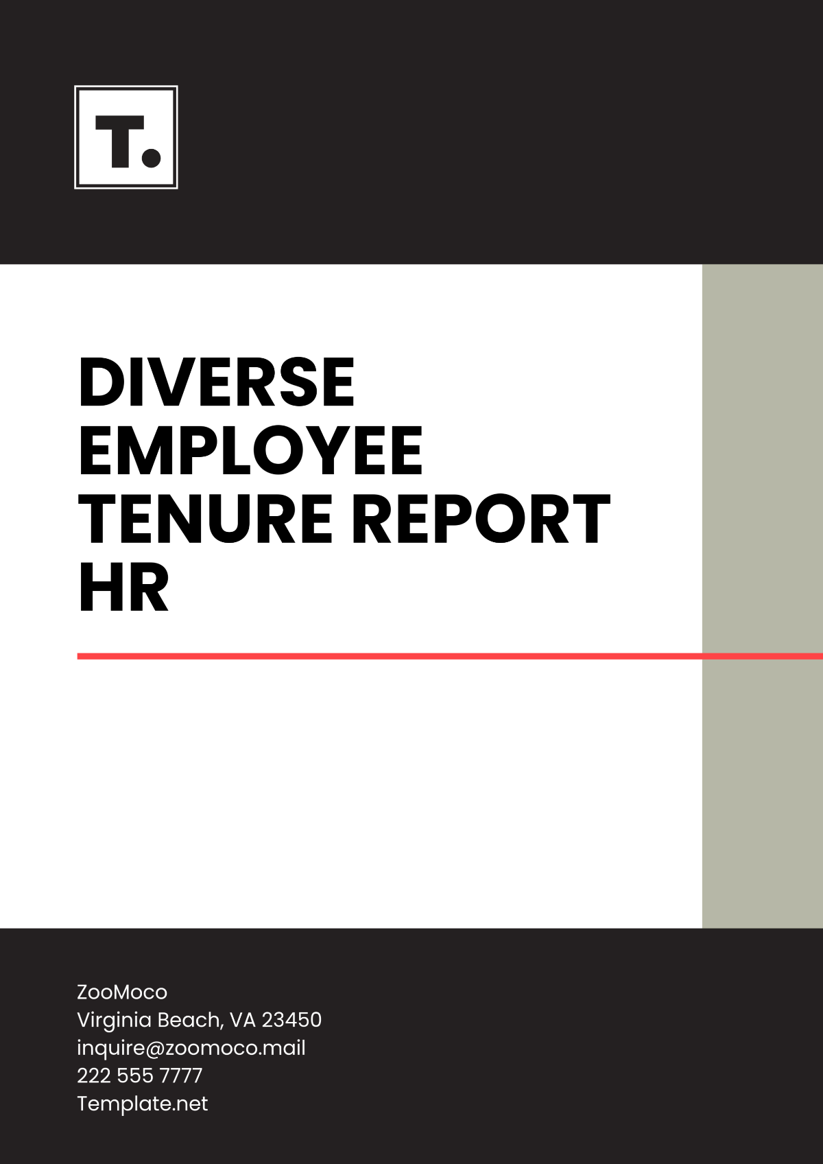 Diverse Employee Tenure Report HR Template - Edit Online & Download