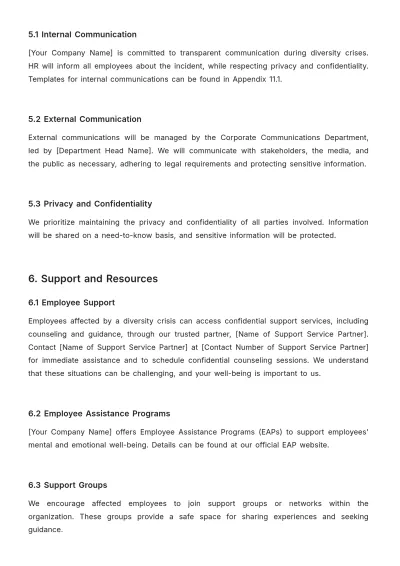 Free Diversity Crisis Management Plan HR Template to Edit Online