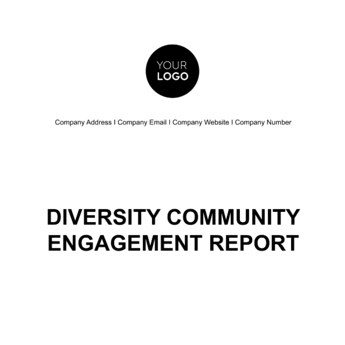 Diversity Community Engagement Report HR Template