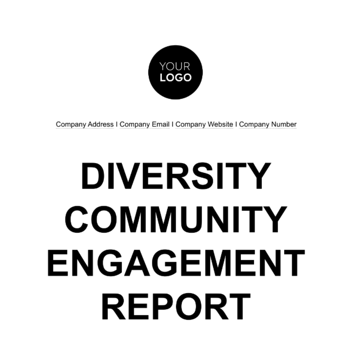 Diversity Community Engagement Report HR Template - Edit Online & Download