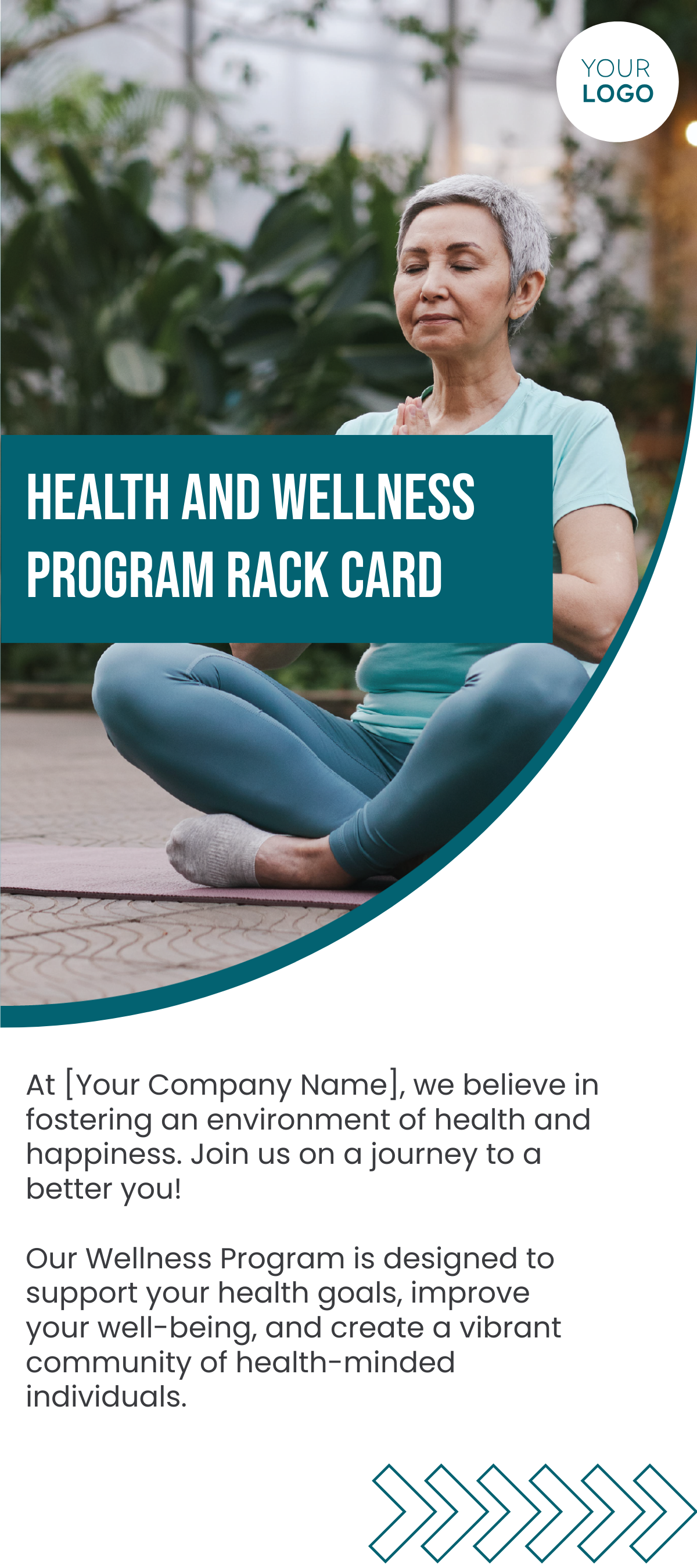 Health and Wellness Program Rack Card Template
