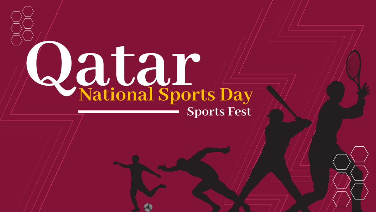  Qatar National Sports Day Youtube Thumbnail Template