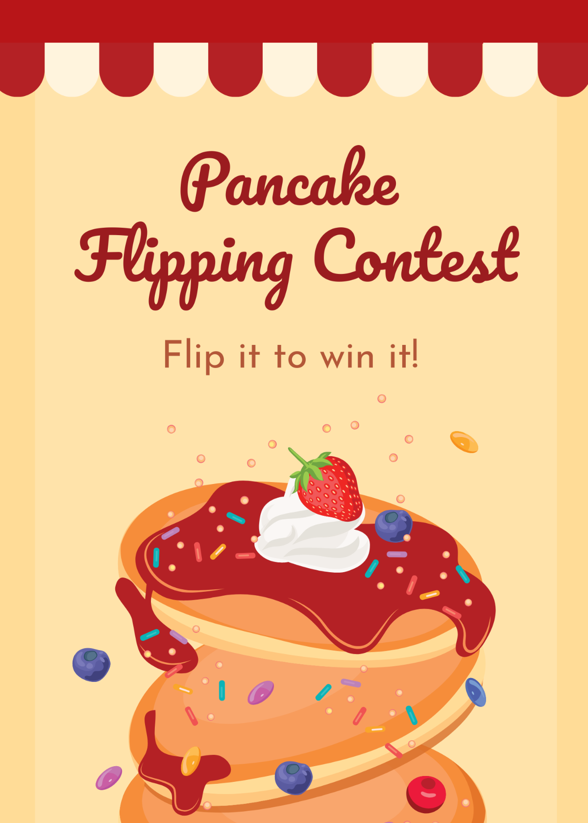 Pancake Day Invitation Card Template