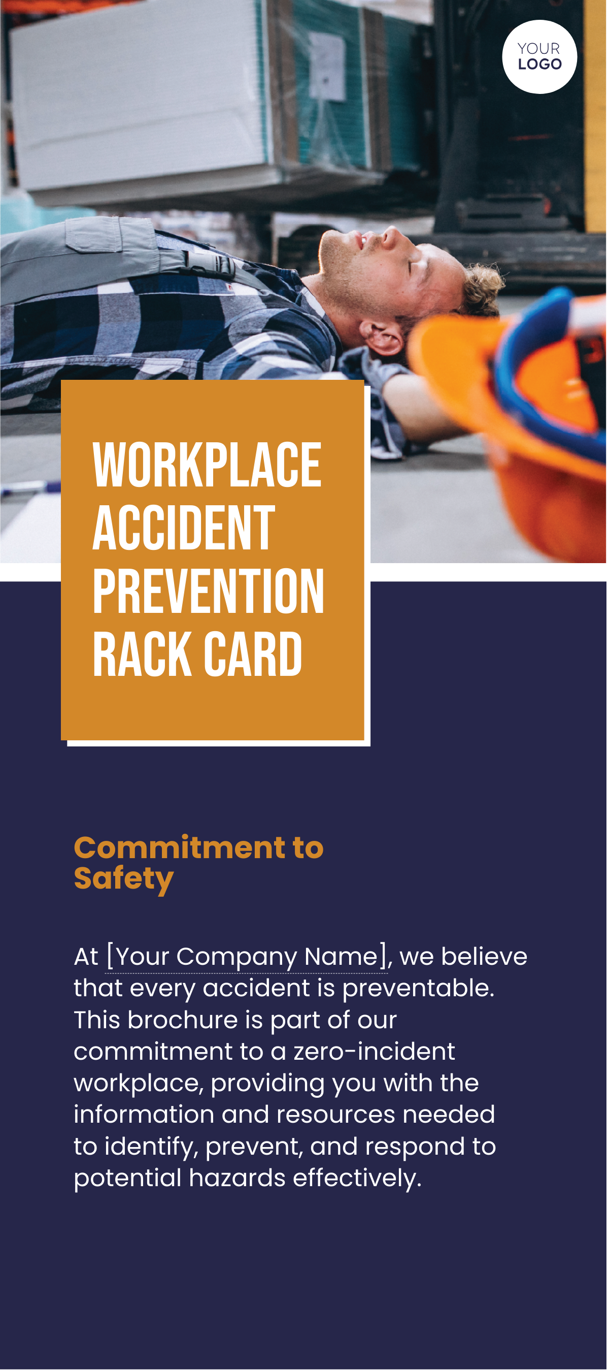 Workplace Accident Prevention Rack Card Template