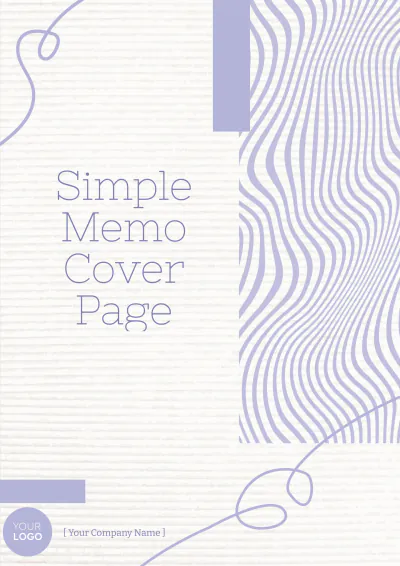 Free Simple Memo Cover Page Template to Edit Online