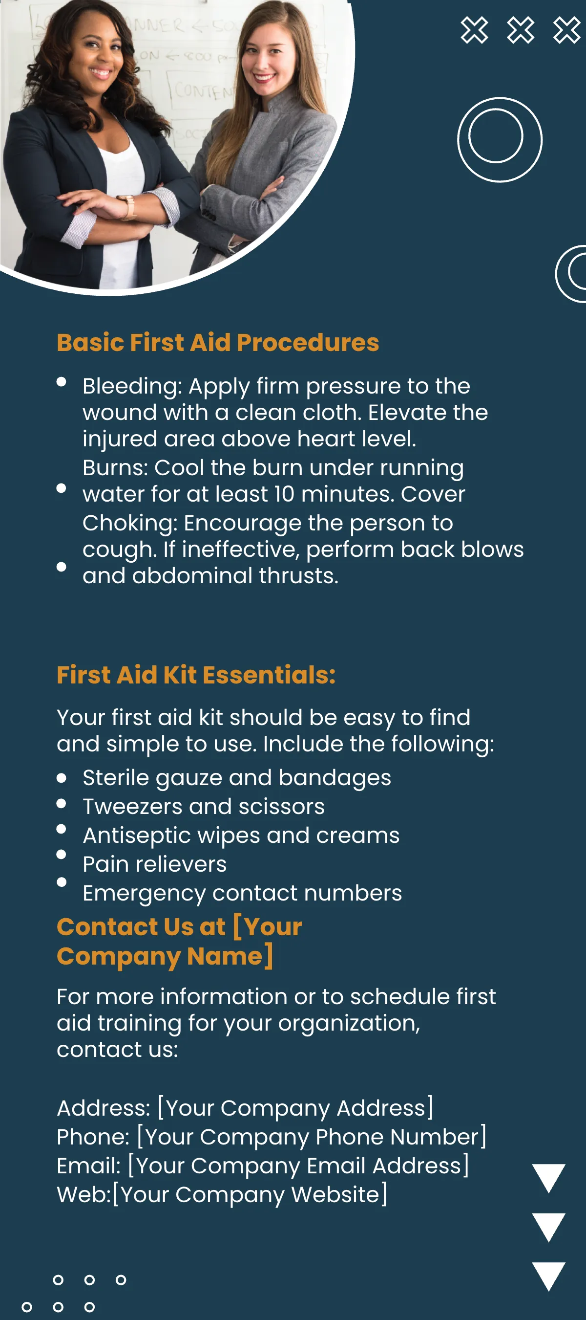 Free First Aid and Medical Emergency Rack Card Template to Edit Online