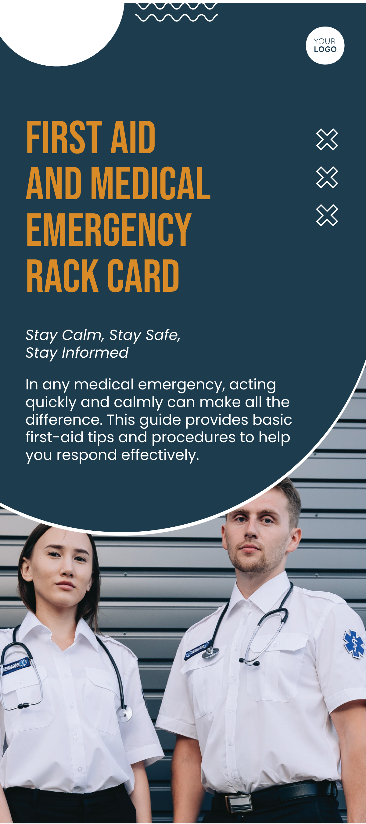 First Aid and Medical Emergency Rack Card Template