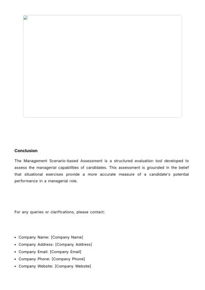 Free Management Scenario-based Assessment HR Template to Edit Online