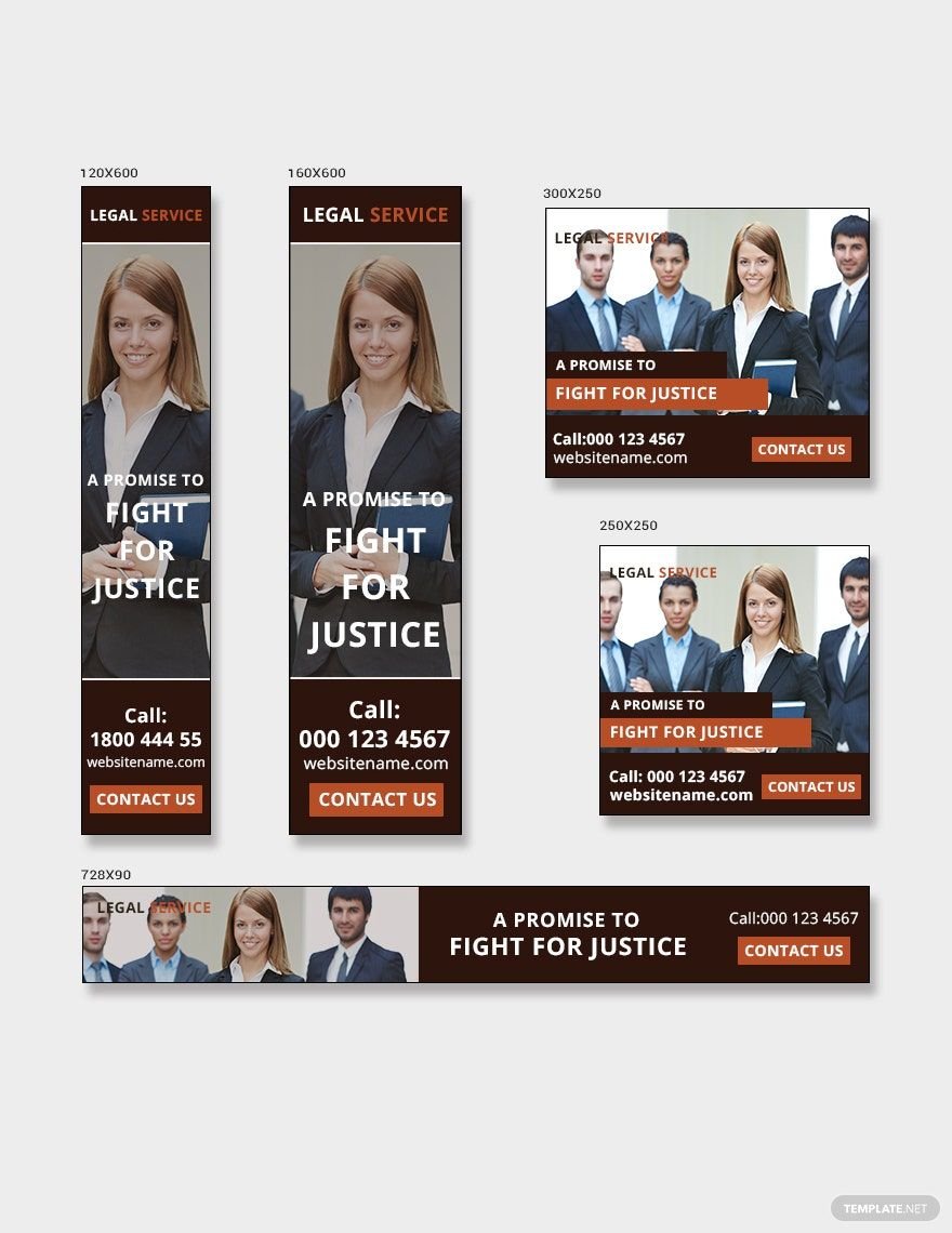 Legal Services Banner Ads Template