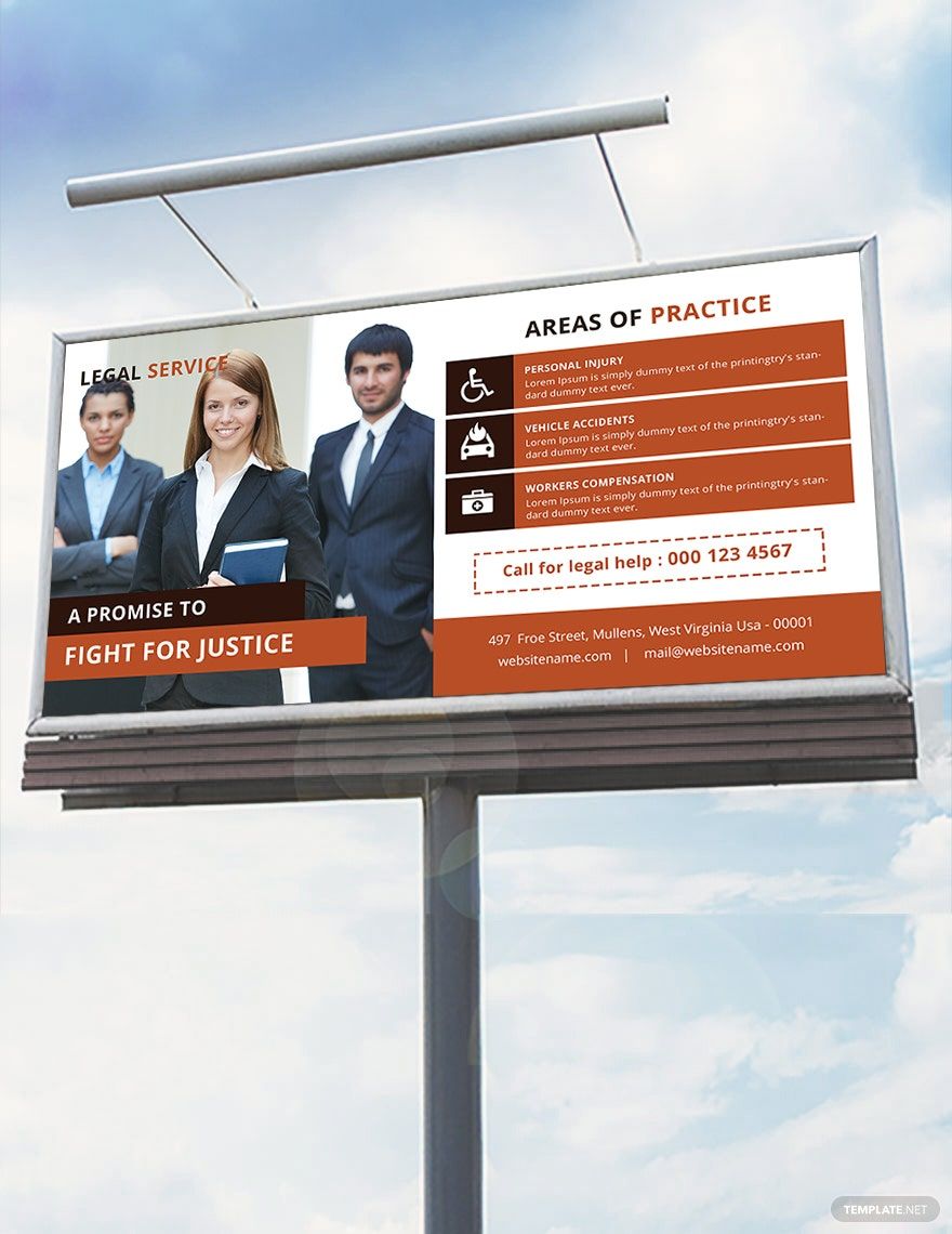 Legal Services Billboard Template