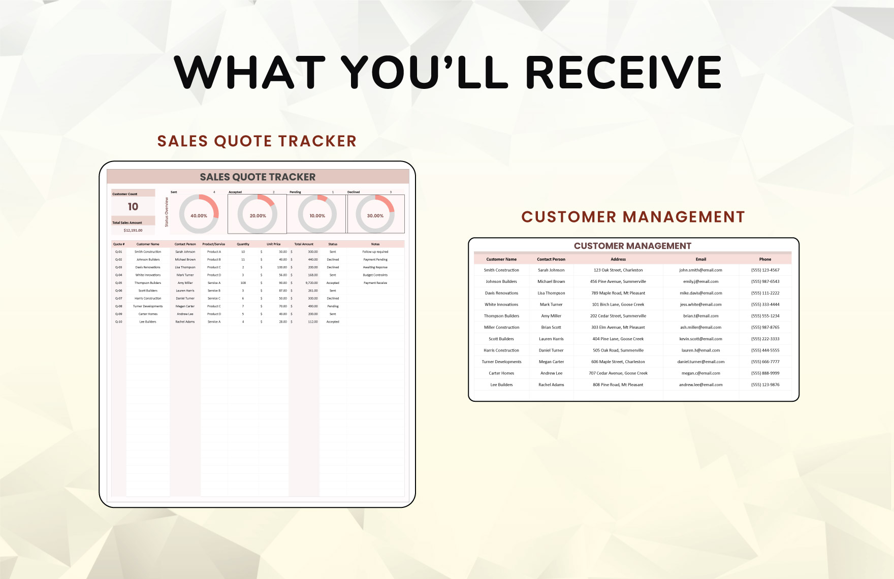 Sales Quote Tracker Template