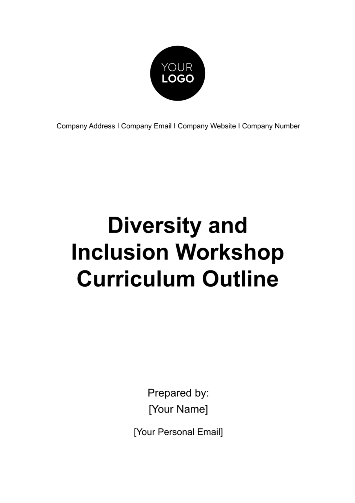 Diversity and Inclusion Workshop Curriculum Outline HR Template - Edit Online & Download